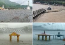 ऋषिकेश में चेतावनी रेखा से ऊपर बह रही गंगा, श्रीनगर में भी अलकनंदा नदी का जलस्तर वॉर्निंग लेवल के पार Ganga flowing above the warning line in Rishikesh