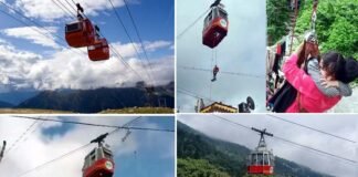 नैनीताल में अचानक खराब हुई रोपवे, 150 फीट की ऊंचाई पर एक घंटे हवा में अटकी रही 13 जिंदगियां #Nainital #NainitalRopeway #Uttarakhand,Nainital-Ropeway-UttarakhanD