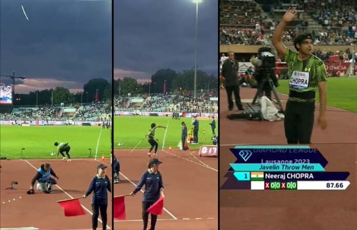 Neeraj Chopra won the Men's Javelin at #LausanneDL