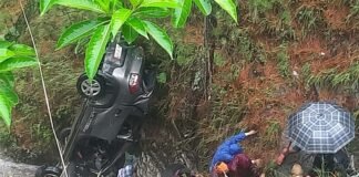 स्कूल से लौट रहे शिक्षकों की कार खाई में गिरी, एक शिक्षक की मौत, दो शिक्षिकायें घायल car fell into ditch teacher died