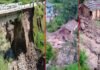 पौड़ी के रौली गांव में फटा बादल, गौशाला तबाह, मवेशी मरे, पीठसैंण-बूंगीधार मोटरमार्ग पर बना पुल क्षतिग्रस्त