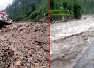 उत्तरकाशी में भारी बारिश और बादल फटने की खबर, यमुनोत्री और बद्रीनाथ हाईवे मलबा गिरने से बंद cloudburst in Uttarkashi