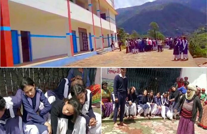 girl students fainted in GIC Kamad Uttarkashi