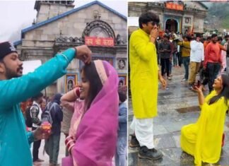 केदारनाथ धाम में अब मांग भरने का वीडियो हुआ वायरल, इससे पहले ‘प्रपोज’ का वीडियो भी हुआ था वायरल kedaranath dham me ab maang bharane ka video hua viral
