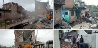 देहरादून में बारिश का कहर, यहाँ उफनते नाले की चपेट में आने से कई दुकानें और मकान ध्वस्त many-houses-and-shops-collapse-after-heavy-rains-flood-in-dehradun