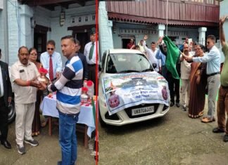 सैन्य धाम के लिए पौड़ी से भेजा गया तीन नदियों का जल, विधायक ने हरी झंडी दिखाकर जल कलश वाहन को किया रवाना military base