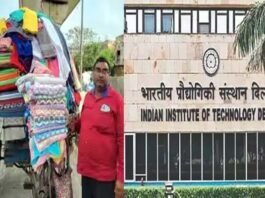 नोएडा की सड़कों पर फेरी लगाकर तौलिया बेचने वाले शख्स के बेटे का IIT दिल्ली में सिलेक्शन Noida towel seller's son