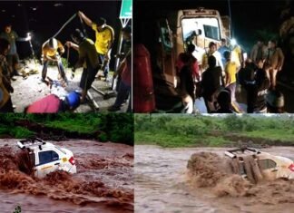 कोटद्वार में भारी बारिश से मालन नदी में फंसे 16 लोगों को SDRF ने किया रेस्क्यू, गदेरे में बही कार, अंदर बैठे लोगों ने कूदकर बचाई जान car drifted in gadere in kotdwar