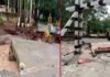 कोटद्वार में भारी बारिश से पनियाली नदी उफान पर, कौड़िया स्थित गबर सिंह कैंप का गेट व पिलर टूटे gabar-sigh-camp-kotdwar-main-gate-damaged-due-to-heavy-rain
