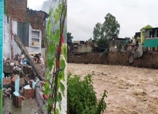 कोटद्वार में खोह नदी ने मचाई भारी तबाही, कई मकान नदी में समाये, सैकड़ों लोगों हुए बेघर Khoh river huge devastation in Kotdwar