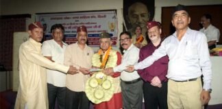 हिन्दी एवं गढ़वाली के वरिष्ठ साहित्यकार ललित केशवान को 85वें जन्मदिन के अवसर पर गढ़ साहित्य आजन्म सेवा सम्मान