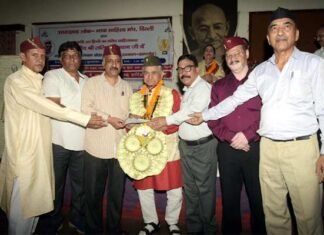 हिन्दी एवं गढ़वाली के वरिष्ठ साहित्यकार ललित केशवान को 85वें जन्मदिन के अवसर पर गढ़ साहित्य आजन्म सेवा सम्मान