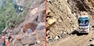 तोता घाटी में भूस्खलन से फिर बंद हुआ ऋषिकेश-बदरीनाथ मार्ग, केदारनाथ हाईवे भी कई जगह भूस्खलन की चपेट में, दून समेत कई जिलों में वर्षा का येलो अलर्ट landslide in Tota GHATI