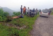 दुखद: मुडनेश्वर-साकिनखेत-सतपुली मोटरमार्ग पर गहरी खाई में गिरी मैक्स, महिला की मौत, 6 घायल max accident on mundneshwar-satpuli road