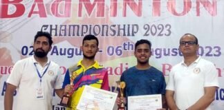रेनबो स्कूल श्रीनगर के छात्र प्रेरित और शुभम ममगाईं का स्टेट रैंकिंग बैडमिंटन प्रतियोगिता में शानदार प्रदर्शन, ईस्ट जोन के लिए हुआ चयन uttarakhand state badminton=championship-prerit-and Shubham Mamgain