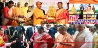 यूपी इंटरनेशनल ट्रेड शो 2023 का आगाज: देश-दुनिया से आए कारोबारियों को लुभा रहे हैं पारंपरिक कला से जुड़े उत्पाद UP International Trade Show 2023