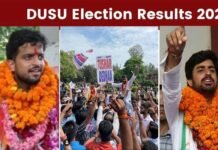 DUSU Election Result: दिल्ली यूनिवर्सिटी छात्र संघ चुनाव में एबीवीपी ने लहराया परचम, तुषार डेढ़ा बने अध्यक्ष, अपराजिता सचिव, देखें चुनाव परिणाम