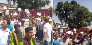 देहरादून की सड़कों पर उमड़ा प्रदेशभर के शिक्षकों का हुजूम Crowd of teachers gathered on Dehradun