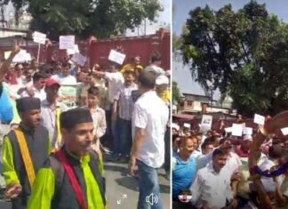देहरादून की सड़कों पर उमड़ा प्रदेशभर के शिक्षकों का हुजूम Crowd of teachers gathered on Dehradun