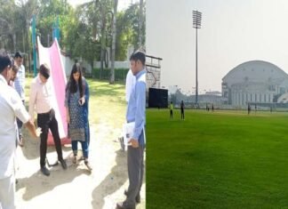 ग्रेटर नोएडा में संतोष ट्रॉफी फुटबॉल टूर्नामेंट की तैयारी जोरों पर, सिटी पार्क में लगेंगी लो हाइट की स्ट्रीट लाइटें, एसीईओ मेधा रूपम ने किया निरीक्षण Santosh Trophy football tournament in full swing in Greater Noida