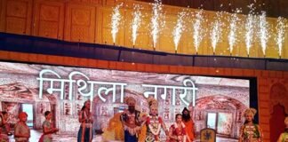 श्रीबालाजी रामलीला में राम बनवास और दशरथ मरण का किया मंचन