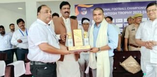 ग्रेटर नोएडा में आयोजित संतोष ट्रॉफी फुटबॉल चैंपियनशिप में मणिपुर को प्रथम, उत्तर प्रदेश को द्वितीय स्थान santosh trophy football