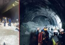 उत्तरकाशी में बड़ा हादसा: निर्माणाधीन टनल में भूस्खलन, 36 मजदूरों के फंसे होने की सूचना Landslide in tunnel in Uttarkashi