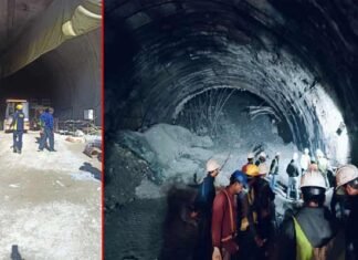 उत्तरकाशी में बड़ा हादसा: निर्माणाधीन टनल में भूस्खलन, 36 मजदूरों के फंसे होने की सूचना Landslide in tunnel in Uttarkashi
