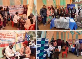 वसुंधरा गाजियाबाद में निशुल्क स्वास्थ्य शिविर का आयोजन
