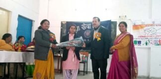 NSS के सात दिवसीय शिविर में अपूर्वा रहीं सर्वश्रेष्ठ शिविरार्थी