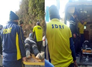 दिल्ली से पौड़ी शादी में जा रहे लोगों की कार गहरी खाई में गिरी, SDRF ने 03 लोगों को किया सकुशल रेस्क्यू