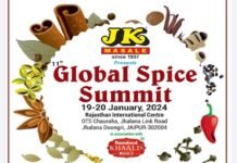 जयपुर के राजस्थान इंटरनेशनल सेंटर में 19 एवं 20 जनवरी को होगा दो दिवसीय 11वां ग्लोबल स्पाइस सम्मिट, देश-विदेश के मसाला कारोबारी करेंगे शिरकत