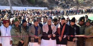 रक्षामंत्री राजनाथ सिंह ने जोशीमठ से किया बीआरओ द्वारा निर्मित 29 पुलों और छह सड़कों का उद्घाटन