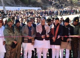 रक्षामंत्री राजनाथ सिंह ने जोशीमठ से किया बीआरओ द्वारा निर्मित 29 पुलों और छह सड़कों का उद्घाटन