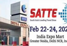 इंडिया एक्सपो मार्ट ग्रेटर नोएडा में साल के पहले बड़े अंतर्राष्ट्रीय पर्यटन शो SATTE 2024 में 50 से ज्यादा देशों के और 1500 से अधिक भारतीय प्रदर्शक लगायेंगे प्रदर्शनी