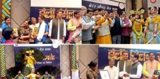 ग्रेटर नोएडा प्रेस क्लब ने धूमधाम से मनाया होली मिलन समारोह, उत्कृष्ट कार्य करने वाली हस्तियों को किया सम्मानित, वार्षिक पत्रिका “शब्द मधु” का हुआ विमोचन