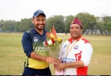 DSF ट्रॉफी टी-20 क्रिकेट टूर्नामेंट के फाइनल में पहुँचने वाली पहली टीम बनी सम क्रिकेटर Sam Cricketer