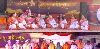शानदार रहा इंदिरापुरम में आयोजित उत्तराखंड होली महोत्सव, रोहित एवं कल्पना चौहान के गीतों पर जमकर थिरके दर्शक