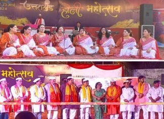 शानदार रहा इंदिरापुरम में आयोजित उत्तराखंड होली महोत्सव, रोहित एवं कल्पना चौहान के गीतों पर जमकर थिरके दर्शक