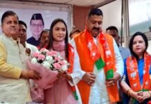 पूर्व मंत्री हरक सिंह रावत की बहू अनुकृति गुसाईं ने थामा भाजपा का दामन, प्रदेश अध्यक्ष महेंद्र भट्ट ने दिलाई पार्टी की सदस्यता Anukriti Gusain joins BJP