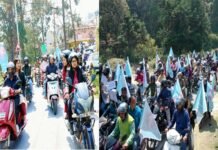 पौड़ी: बाइक रैली निकालकर किया मतदाताओं को जागरूक bike rally-voters-awareness