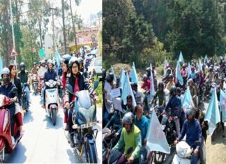 पौड़ी: बाइक रैली निकालकर किया मतदाताओं को जागरूक bike rally-voters-awareness