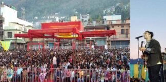 युवा संवाद कार्यक्रम में श्रीनगर पहुंचे जुबिन नौटियाल के गीतों पर जमकर थिरके युवा