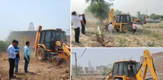 ग्रेटर नोएडा में अवैध कब्जे पर चला प्राधिकरण का बुलडोजर, 10 करोड़ की जमीन को भूमाफियाओं के कब्जे से कराया मुक्त Bulldozer on illegal encroachment