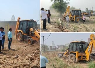 ग्रेटर नोएडा में अवैध कब्जे पर चला प्राधिकरण का बुलडोजर, 10 करोड़ की जमीन को भूमाफियाओं के कब्जे से कराया मुक्त Bulldozer on illegal encroachment