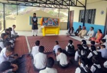 सरस्वती शिशु मंदिर पौड़ी में छात्र संसद एवं विभाग प्रमुखों का शपथ ग्रहण समारोह Saraswati Shishu Mandir