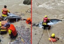 दुखद: दुर्घटनाग्रस्त होकर नदी में गिरी कार, गढ़वाल राइफल के जवान की मौत car accident in chamoli