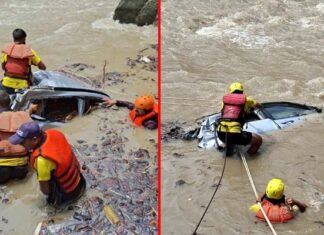 दुखद: दुर्घटनाग्रस्त होकर नदी में गिरी कार, गढ़वाल राइफल के जवान की मौत car accident in chamoli