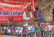 खैरालिंग मेले के तहत शुरू हुई खेल प्रतियोगिताएं, उद्घाटन मैच सकनोली की टीम ने जीता, 16 टीम ले रही हैं भाग