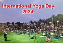 इंडियन पीपुल्स फोरम और इंडियन फ्रेंड्स कल्चरल एसोसिएशन द्वारा अल जाहिली पार्क, अल ऐन में मनाया गया अंतर्राष्ट्रीय योग दिवस, 2000 लोगों ने किया प्रतिभाग